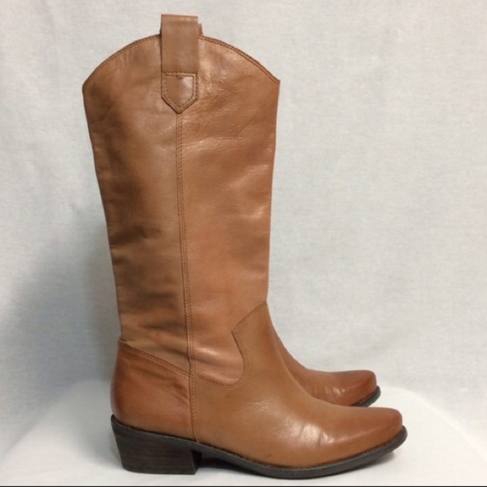 Franco Sarto Walinda Cowboy Western Boots Tan 8M